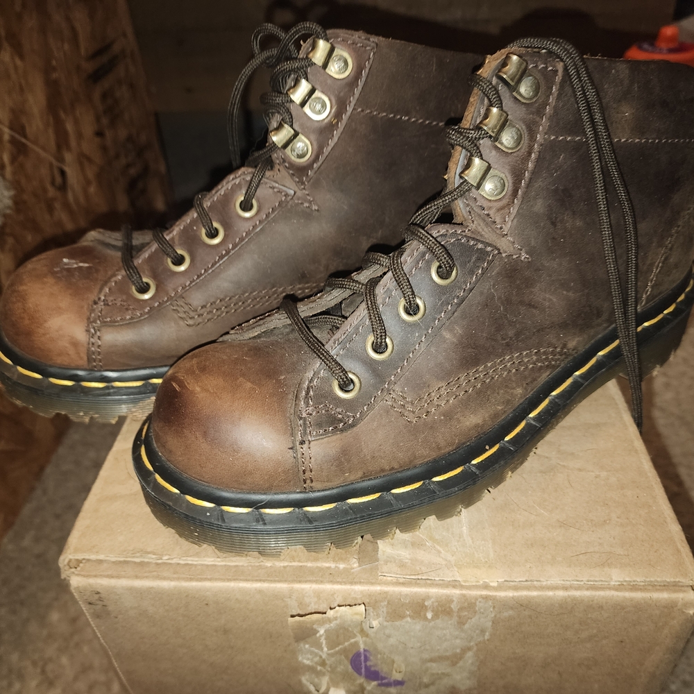 Dr. Martens Dark Brown Leather Boots
